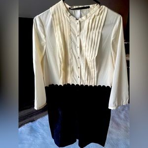 NWT Kensie mini dress. Cream and black. Size L